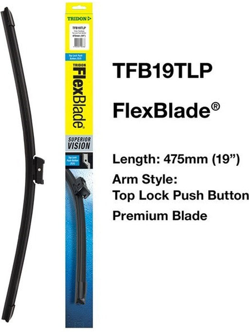 Tridon Wiper Tridon FlexBlade Top Lock Push Button 475mm 19In TFB19TLP Tridon - Micks Gone Bush