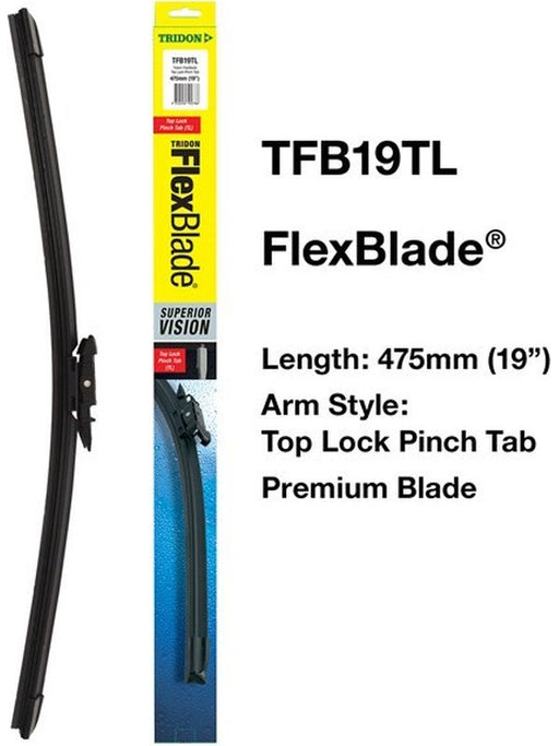 Tridon Wiper Tridon FlexBlade Top Lock Pinch Tab 475mm 19In TFB19TL Tridon - Micks Gone Bush