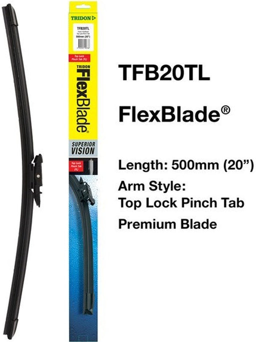 Tridon Wiper Tridon FlexBlade Top Lock Pinch Tab 500mm 20In TFB20TL Tridon - Micks Gone Bush