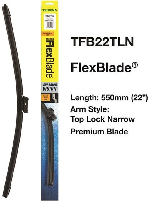 Tridon Wiper Tridon FlexBlade Top Lock Narrow 550mm 22In TFB22TLN Windshield Wiper Blades Tridon - Micks Gone Bush