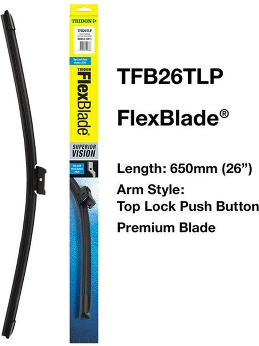 Tridon Wiper Tridon FlexBlade Top Lock Push Button 650mm 26In TFB26TLP Tridon - Micks Gone Bush