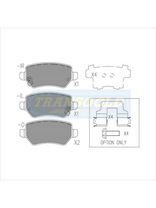 Transgold Brake Pads TG1511N TRANSGOLD - Micks Gone Bush