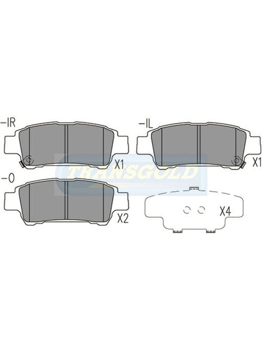 Transgold Brake Pads TG1660N TRANSGOLD - Micks Gone Bush