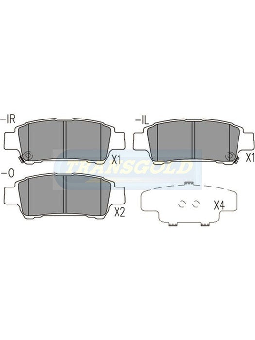 Transgold Brake Pads TG1660N TRANSGOLD - Micks Gone Bush