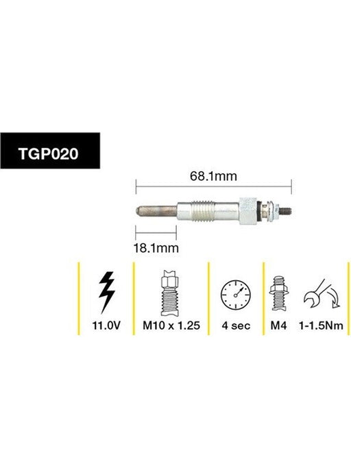 Tridon Glow Plug TGP020 Tridon - Micks Gone Bush