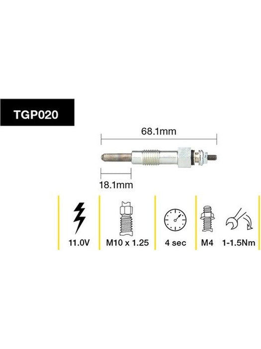 Tridon Glow Plug TGP020 Tridon - Micks Gone Bush