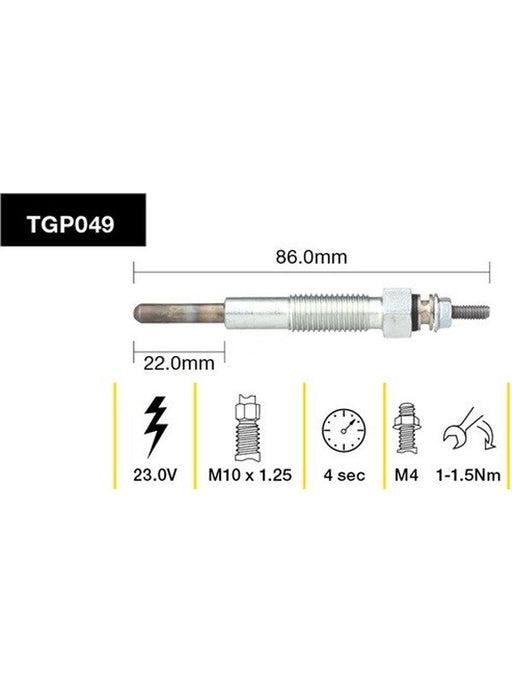 Tridon Glow Plug TGP049 Tridon - Micks Gone Bush