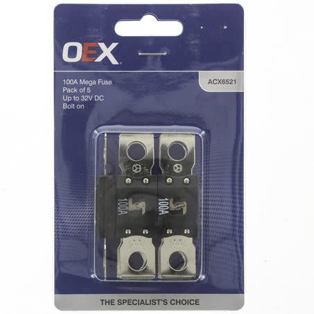 OEX Mega Fuse 100A Bolt On Pack Of 5 - ACX6521 FUSE OEX - Micks Gone Bush