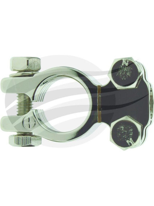 Jaylec Battery Terminal Pos 1 B&S Saddle Solid Brass Nickel Plated TL0021 Battery Terminals Jaylec - Micks Gone Bush