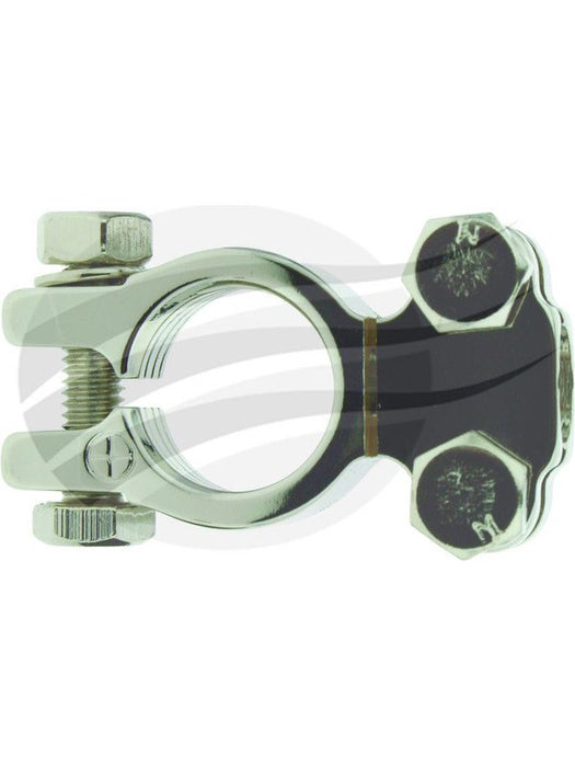 Jaylec Battery Terminal Pos 1 B&S Saddle Solid Brass Nickel Plated TL0021 Battery Terminals Jaylec - Micks Gone Bush