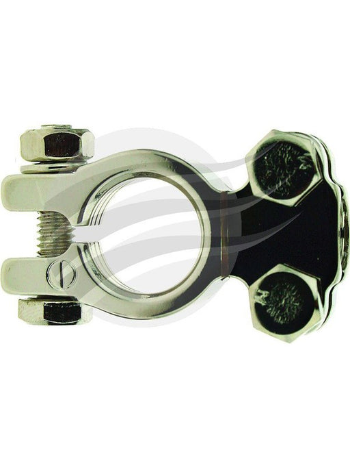 Jaylec Battery Terminal Neg 1 B&S Saddle Solid Brass Nickel Plated TL0022 Battery Terminals Jaylec - Micks Gone Bush
