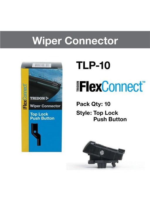 Tridon Wiper Blade Connector Flexconnect Top Lock Push Button 10 Pack TLP-10 Tridon - Micks Gone Bush