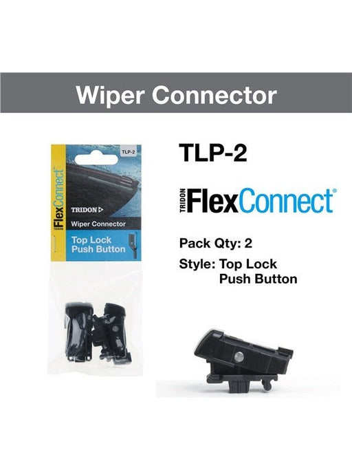 Tridon Wiper Blade Connector Flexconnect Top Lock Push Button Pair TLP-2 Tridon - Micks Gone Bush