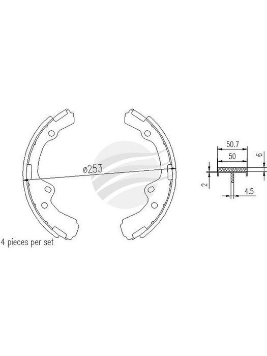 Bremtec Trade-Line Ceramic Brake Shoes TLS1388 Brake Shoes Bremtec - Micks Gone Bush