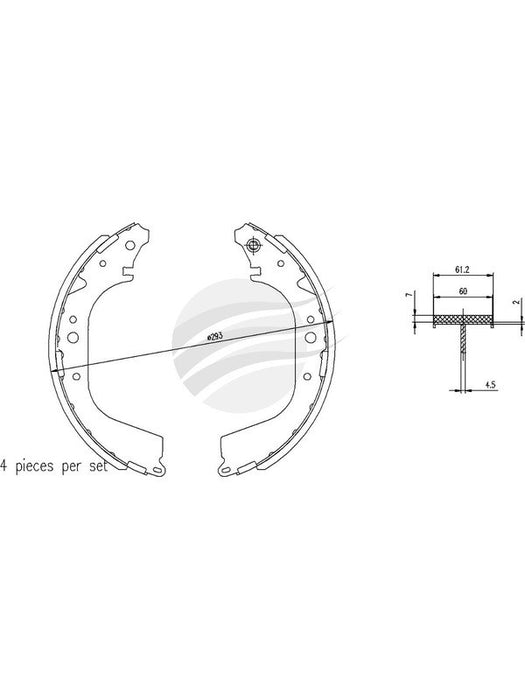 Bremtec Trade-Line Ceramic Brake Shoes TLS1414 Brake Shoes Bremtec - Micks Gone Bush