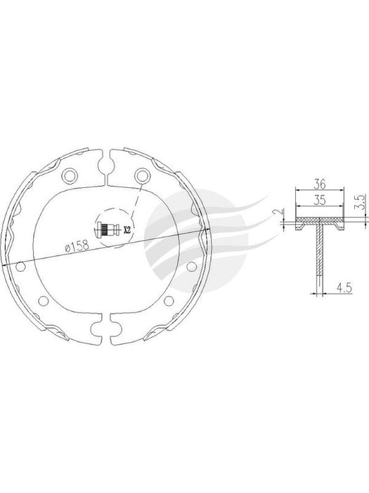 Bremtec Trade-Line Ceramic Brake Shoes TLS1540 Brake Shoes Bremtec - Micks Gone Bush