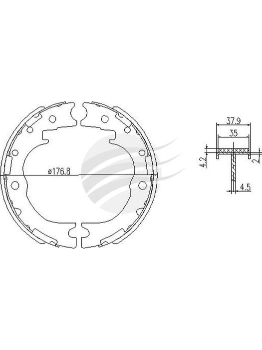 Bremtec Trade-Line Ceramic Brake Shoes TLS1543 Brake Shoes Bremtec - Micks Gone Bush
