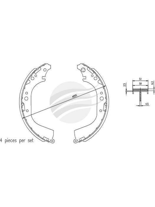 Bremtec Trade-Line Ceramic Brake Shoes TLS1660 Brake Shoes Bremtec - Micks Gone Bush