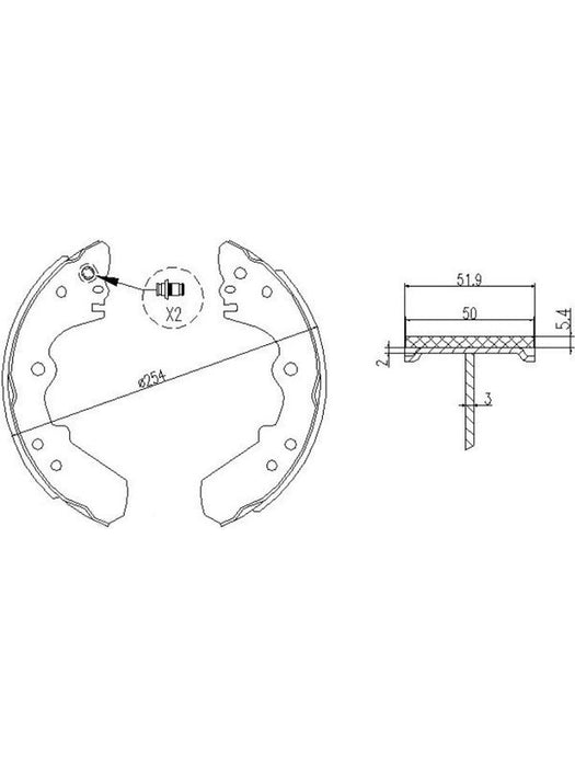Bremtec Trade-Line Ceramic Brake Shoes TLS1662 Brake Shoes Bremtec - Micks Gone Bush