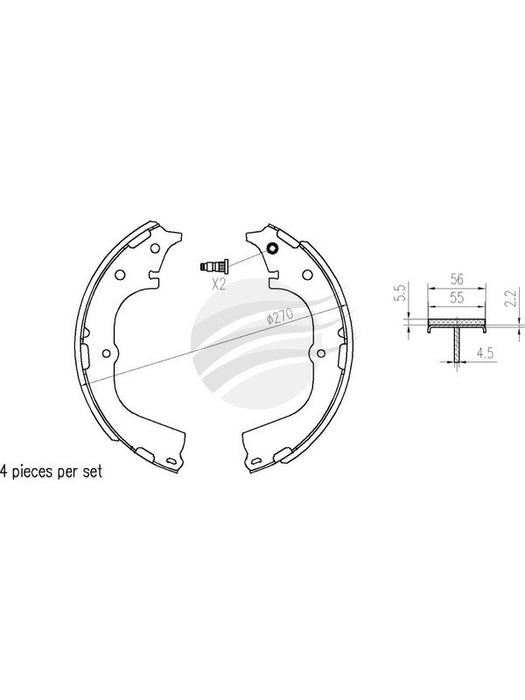 Bremtec Trade-Line Ceramic Brake Shoes TLS1678 Brake Shoes Bremtec - Micks Gone Bush
