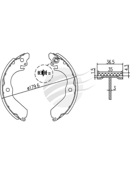 Bremtec Trade-Line Ceramic Brake Shoes TLS1681 Brake Shoes Bremtec - Micks Gone Bush