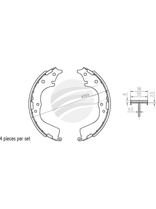 Bremtec Trade-Line Ceramic Brake Shoes TLS1714 Brake Shoes Bremtec - Micks Gone Bush