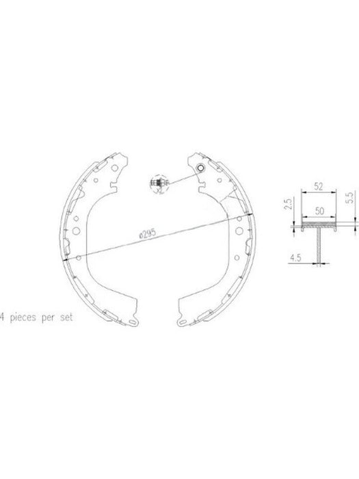 Bremtec Trade-Line Ceramic Brake Shoes TLS1726 Brake Shoes Bremtec - Micks Gone Bush