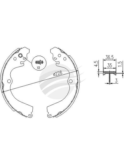 Bremtec Trade-Line Ceramic Brake Shoes TLS1730 Brake Shoes Bremtec - Micks Gone Bush