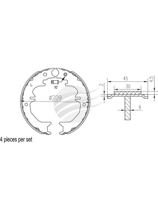 Bremtec Trade-Line Ceramic Brake Shoes TLS1744 Brake Shoes Bremtec - Micks Gone Bush