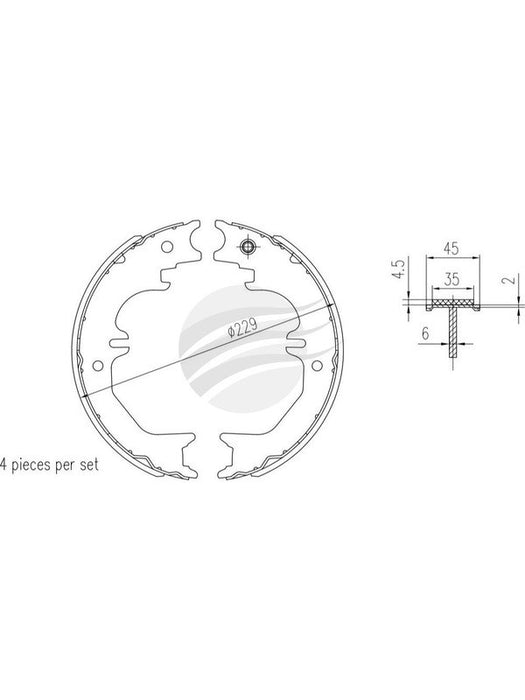 Bremtec Trade-Line Ceramic Brake Shoes TLS1745 Brake Shoes Bremtec - Micks Gone Bush