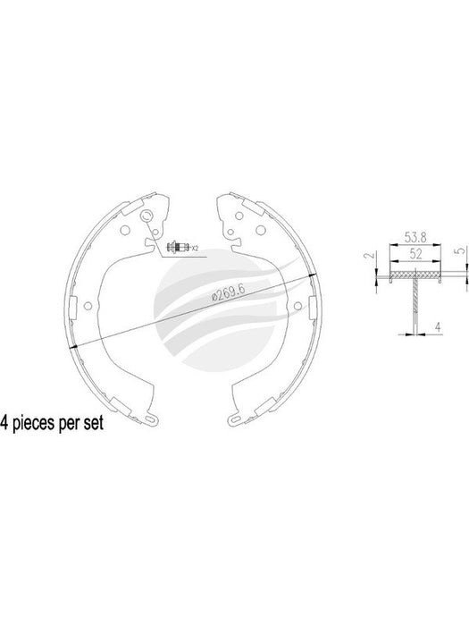 Bremtec Trade-Line Ceramic Brake Shoes TLS1759 Brake Shoes Bremtec - Micks Gone Bush