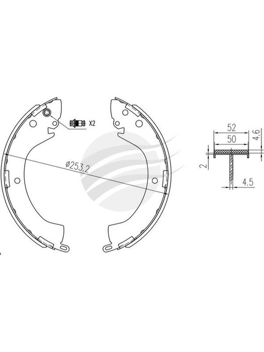 Bremtec Trade-Line Ceramic Brake Shoes TLS1760 Brake Shoes Bremtec - Micks Gone Bush