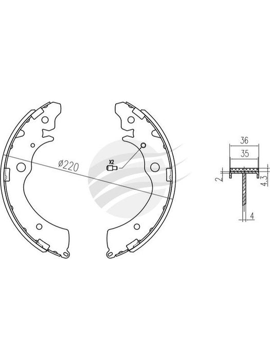 Bremtec Trade-Line Ceramic Brake Shoes TLS1764 Brake Shoes Bremtec - Micks Gone Bush