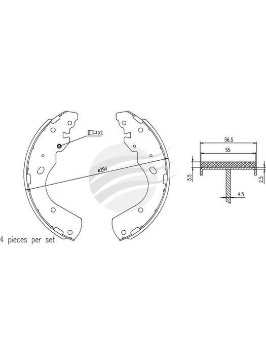 Bremtec Trade-Line Ceramic Brake Shoes TLS1769 Brake Shoes Bremtec - Micks Gone Bush