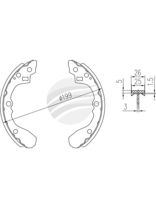 Bremtec Trade-Line Ceramic Brake Shoes For Kia Rio Ls 1.5L 2000-05 TLS1829 Brake Shoes Bremtec - Micks Gone Bush