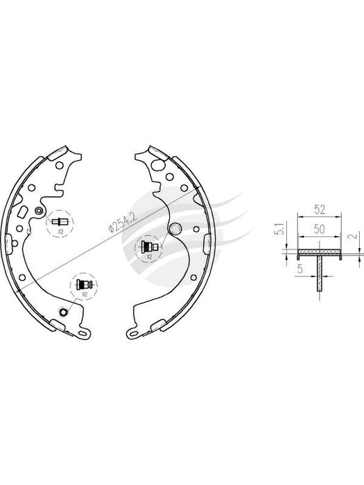 Bremtec Trade-Line Ceramic Brake Shoes TLS1847 Brake Shoes Bremtec - Micks Gone Bush