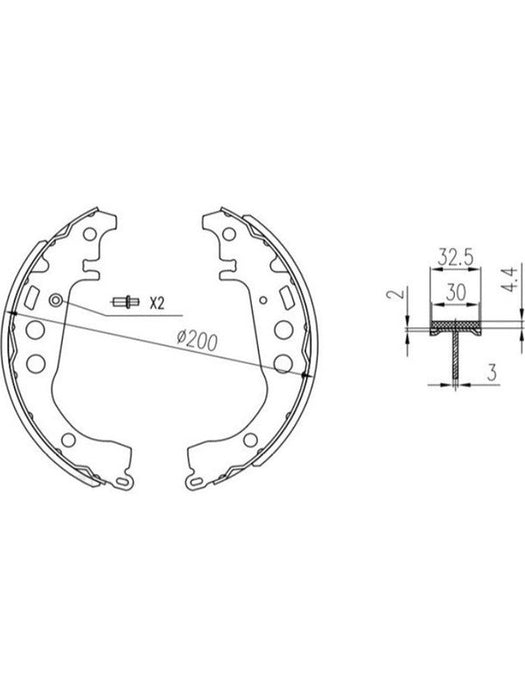 Bremtec Trade-Line Ceramic Brake Shoes TLS1852 Brake Shoes Bremtec - Micks Gone Bush