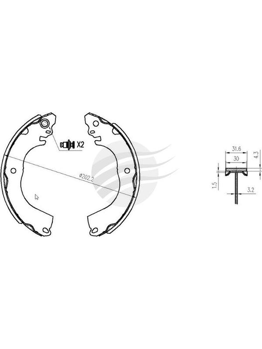 Bremtec Trade-Line Ceramic Brake Shoes TLS1862 Brake Shoes Bremtec - Micks Gone Bush