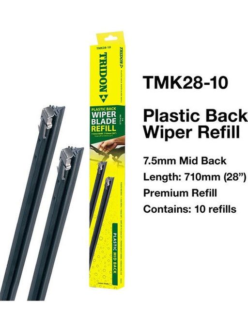 Tridon Wiper Blade Refill Plastic Mid Back Pack of 10 TMK28-10 Tridon - Micks Gone Bush