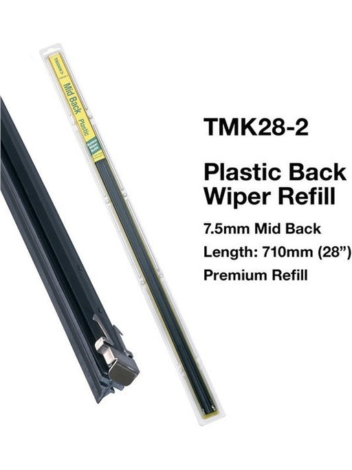 Tridon Wiper Blade Refill Plastic Mid Back Pack of 2 TMK28-2 Tridon - Micks Gone Bush
