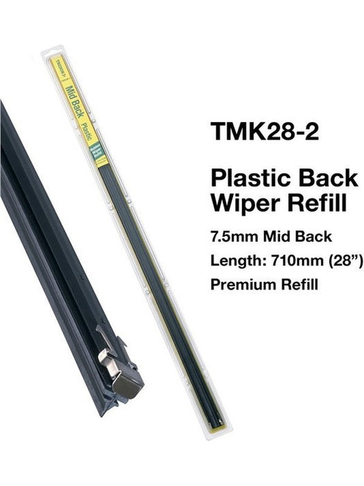 Tridon Wiper Blade Refill Plastic Mid Back Pack of 2 TMK28-2 Tridon - Micks Gone Bush