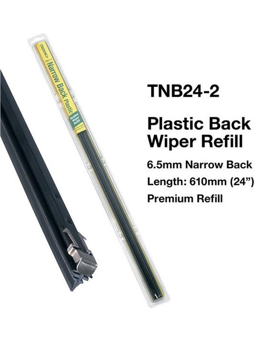 Tridon Wiper Blade Refill Plastic Narrow Back Pack of 2 TNB24-2 Tridon - Micks Gone Bush