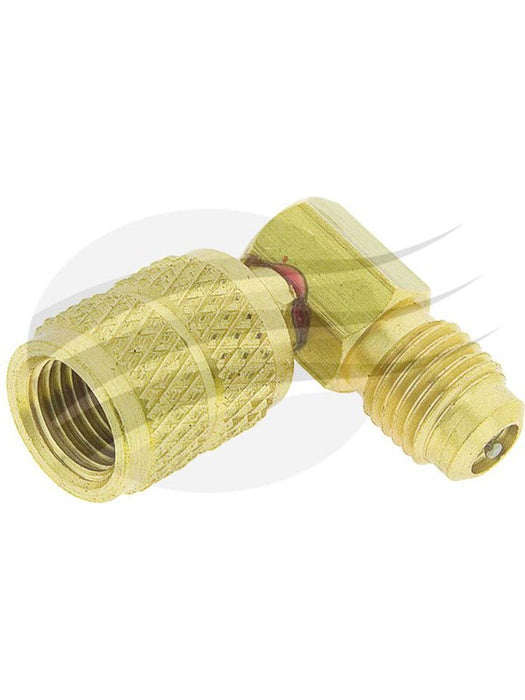 Jayair Chg Adap 90 1/4 - 1/4" With Valve Core TO1010 Jayair - Micks Gone Bush