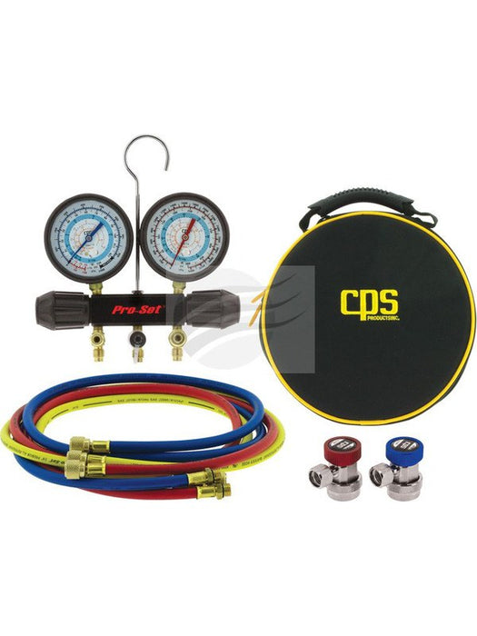 CPS Manifold Set R134A W/Hoses And Couplers Workingman Series TO1574 CPS - Micks Gone Bush