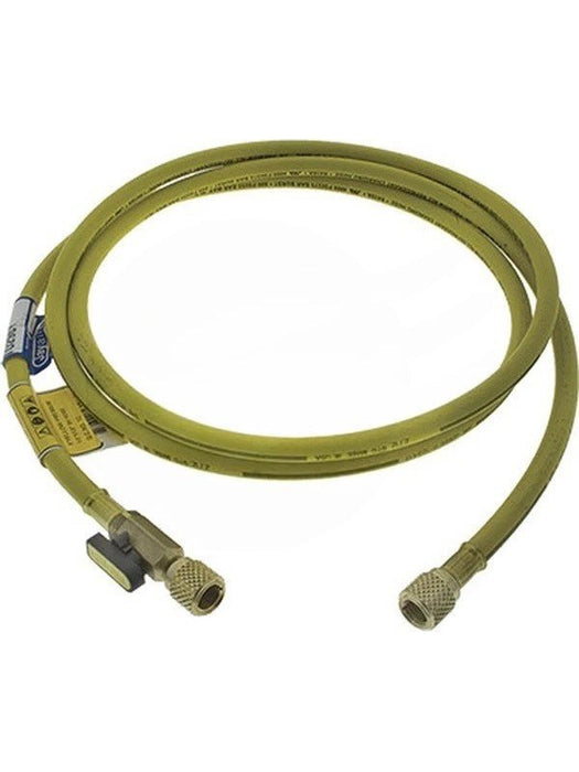 CPS Charge Hose 2.4M R134A Yellow 1/2" Acme X 1/2" Acme B/Valve w/ Ball TO296Y CPS - Micks Gone Bush