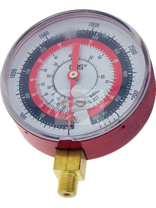 CPS Gauge Red Hi Side R134A 80mm No Longer Liquid Filled TO4214 CPS - Micks Gone Bush