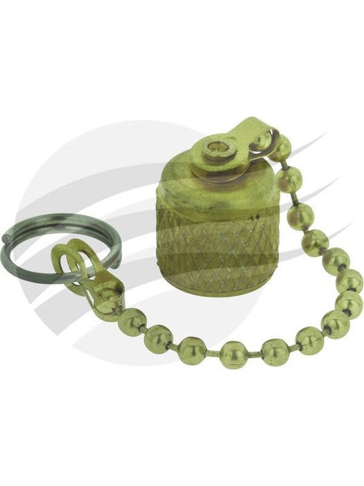 CPS 1/4" Brass Cap With Chain Pack Of 2 # Avc4C TO9903 CPS - Micks Gone Bush