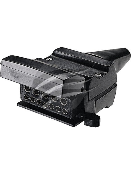 Jaylec 12 Pin Flat Trailer Socket with N/C Reed Switch - Blister Pack TP2045BL Sockets & Socket Tools Jaylec - Micks Gone Bush