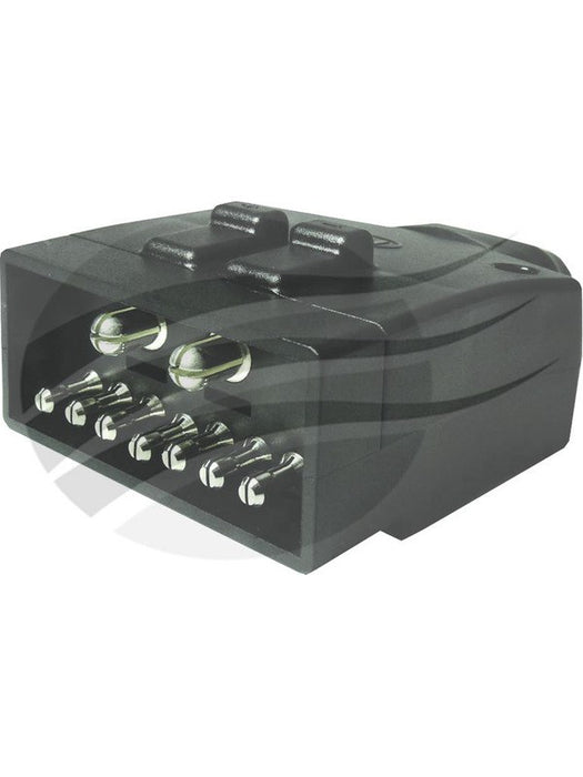Jaylec 9 Pin Flat Trailer Plug Plastic 7 Pin with 2 Pin 50Amp Terminals TP2109 Trailer Plugs Jaylec - Micks Gone Bush