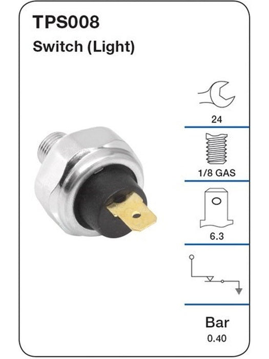 Tridon Oil Pressure Switch Light TPS008 Tridon - Micks Gone Bush